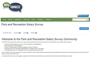 NRPA Connect: Park and Recreation Salary Survey Community