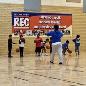 City of El Cajon El Cajon youth participates in basketball activity